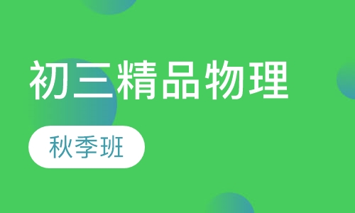初三物理精品秋季课