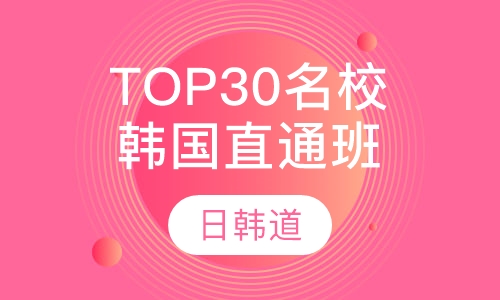 韩国TOP30名校直通课程