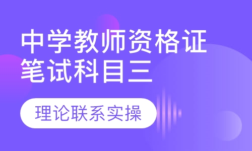 中学教师资格证笔试科目三专项班