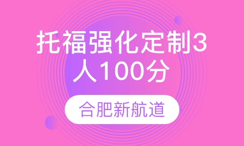 托福强化定制3人100分班