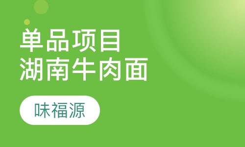 单品项目湖南牛肉面