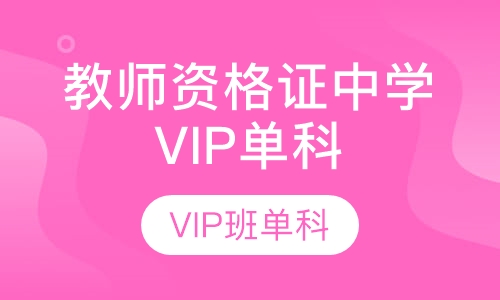 教师资格证（中学）VIP班单科