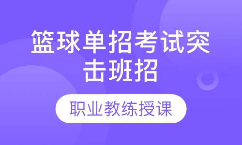 篮球单招考试突击班招