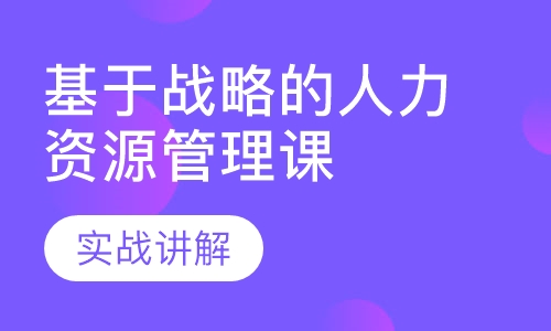 基于战略的人力资源管理课