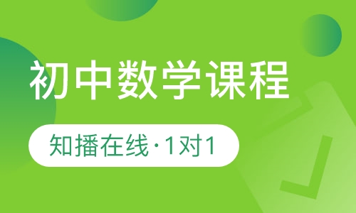 知播在线一对一初中数学在线辅导课程