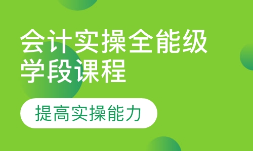 会计实操全能级学段课程