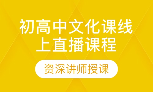 直播课初高中文化课线上辅导