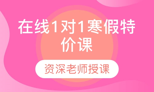 9元8节在线1对1寒假特价课
