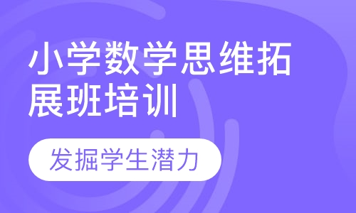 小学数学思维拓展班培训