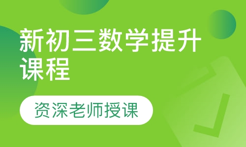 新初三数学提升课程