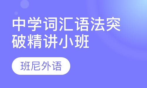 中学词汇语法突破精讲小班