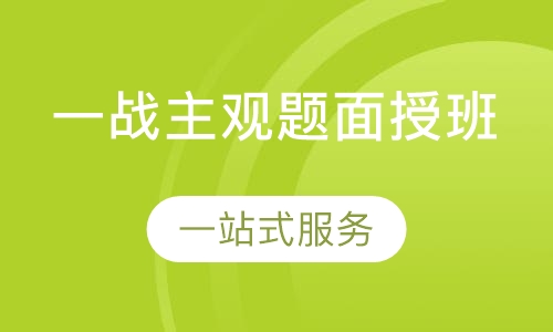 一战主观题面授班