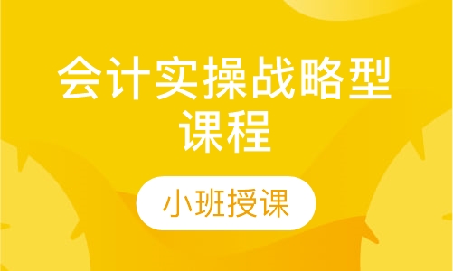 会计实操战略型课程