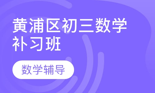 黄浦区初三数学补习班