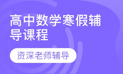 高中数学寒假辅导课程