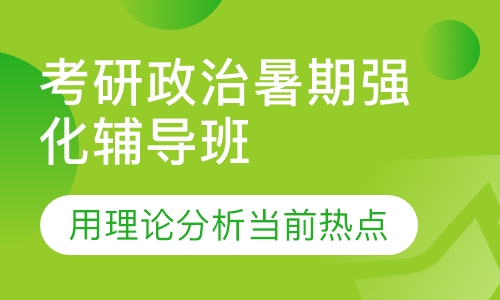 考研政治暑期强化辅导班