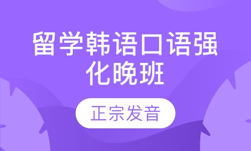 留学韩语口语强化晚班