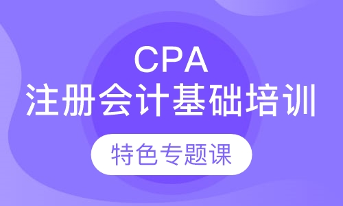 CPA注册会计基础培训