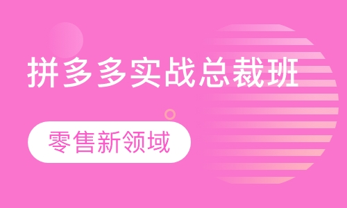 拼多多实战总裁班