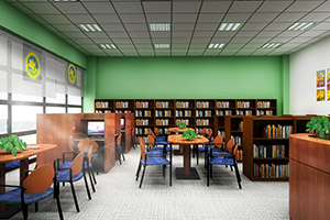青岛博格思加州学校图书馆