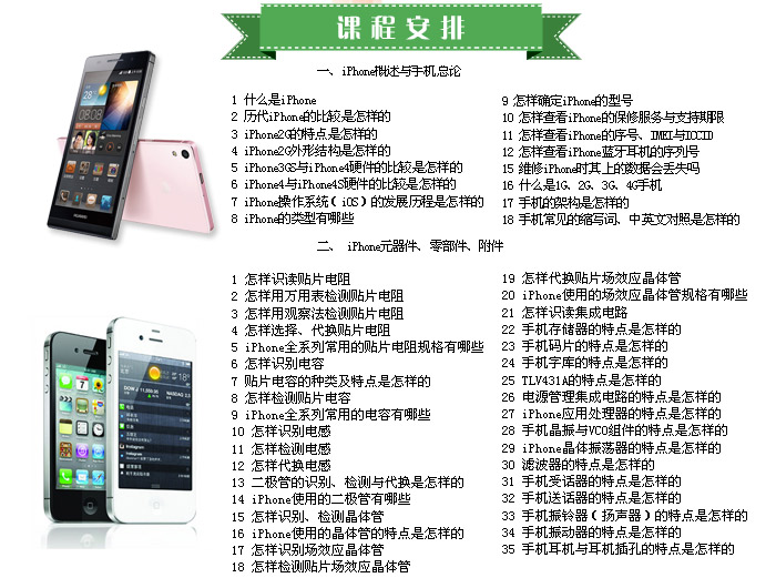 交航iPhone手機培訓(xùn)課程介紹