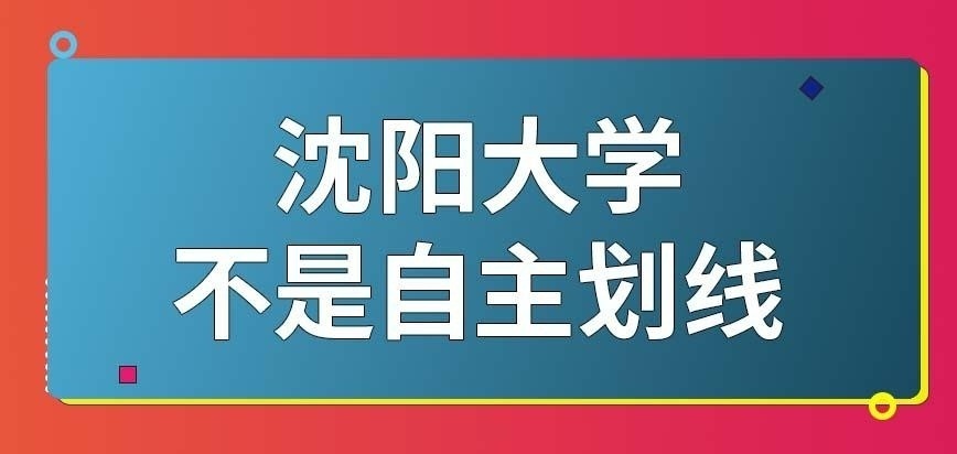 沈陽大學在職研究生是自主劃分數線的嗎