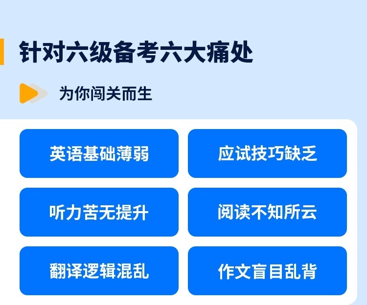 针对六级备考六大痛处