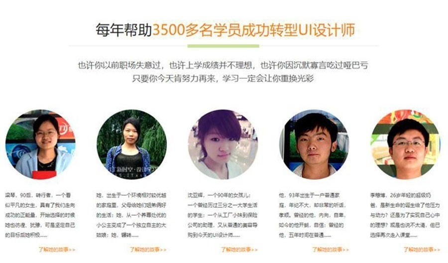 每年帮助3500多名学员成功转型UI设计师