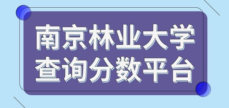 南京林业大学在职研究生查分平台