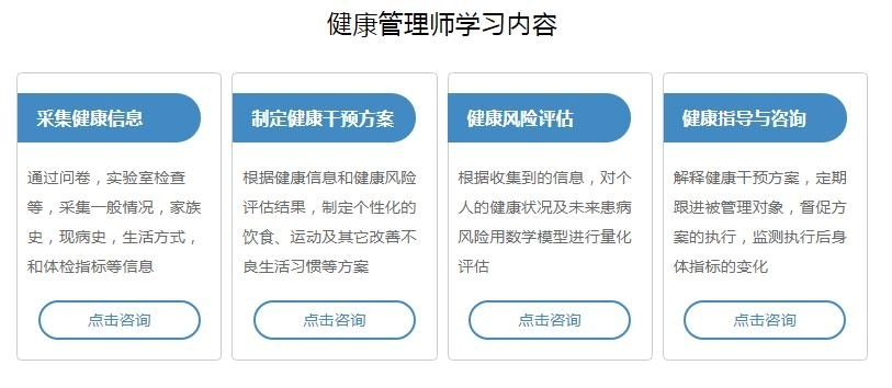 健康管理师培训内容