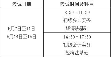 2022年全国会计专业技术资格考试时间安排
