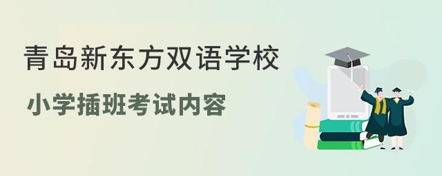 青岛新东方双语学校小学插班入学考试内容