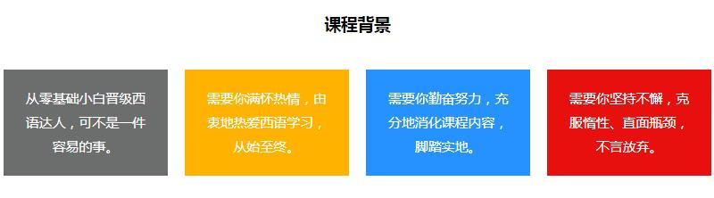 西班牙语课程背景