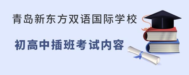 青岛新东方双语学校初高中插班入学考试内容