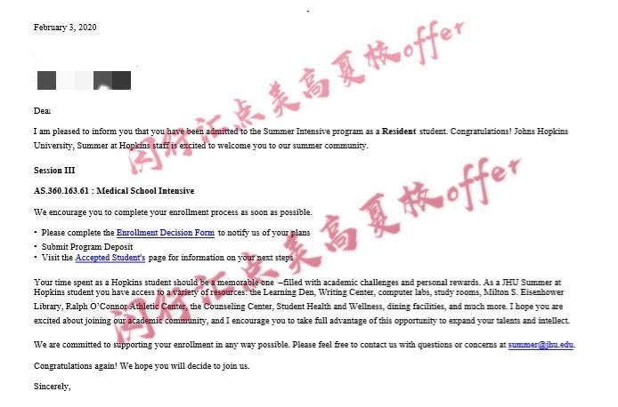 美国蓝带汇点高中Amy斩获美国约翰霍普金斯大学夏校Offer!.jpg
