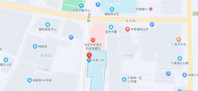 北京怀柔三中地图
