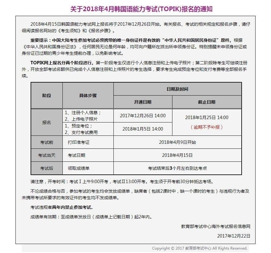 韩语等级考试