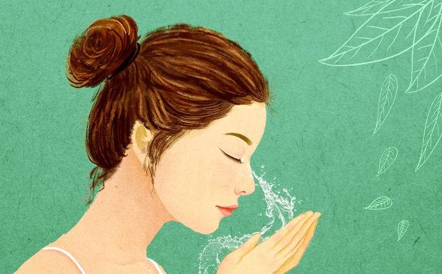 正确的洗脸方式与手法