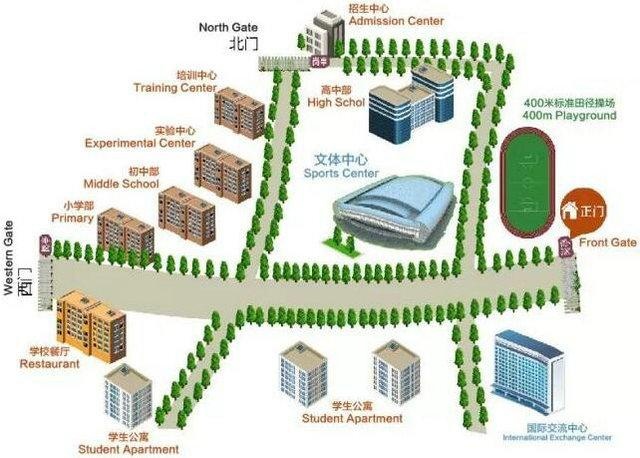 上师大附二外校园环境实体图
