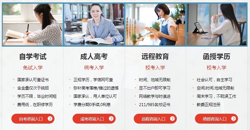 网教、自考、夜大、函授提升学历的方式