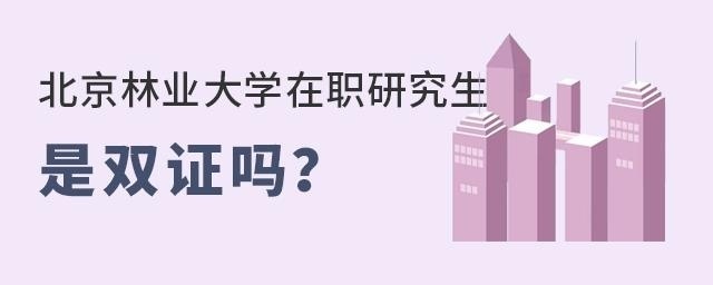 北京林业大学在职研究生是双证吗