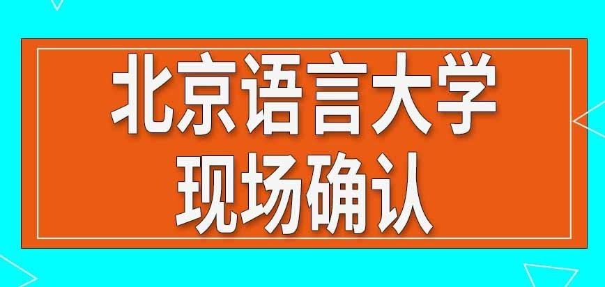 北京语言大学在职研究生现场确认地点是哪