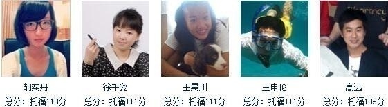 沈阳新通托福培训高分学员