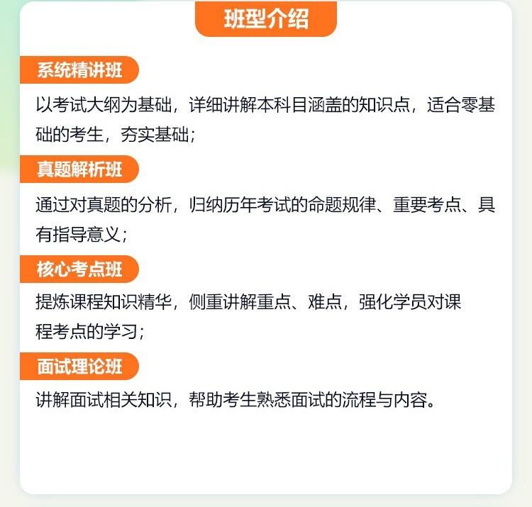 班型介绍