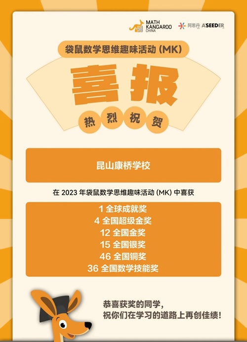 昆山康桥学校喜报