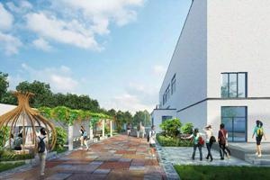 橘郡国际学校(深圳校区)绿化带和休闲区