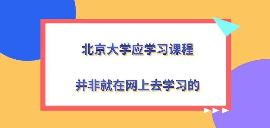 北京大学在职研究生应学课程可在网上学习吗