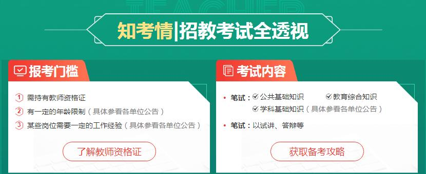 教师招聘考情