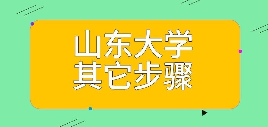 山东大学在职研究生除课程的其它步骤有啥吗