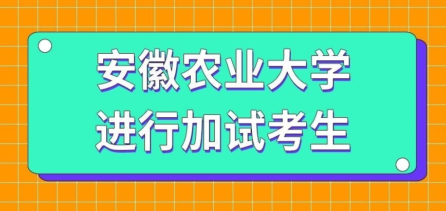 安徽农业大学在职研究生加试